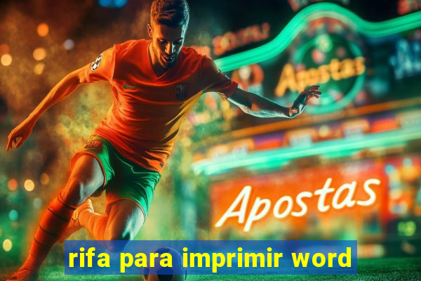 rifa para imprimir word